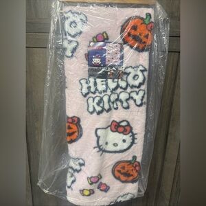 New Hello Kitty Pink Halloween Jack O' Lantern Faux Fur 50" x 70" Throw Blanket